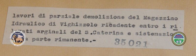 1935 02 00 DP Vighizzolo d&#039;Este DEMOLIZIONE MAGAZZINO SANTA CATERINA SISTEMAZIONE RIMANENTE id_35021 2a retro